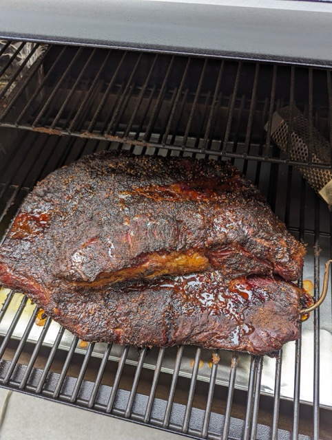 Brisket in Smoker